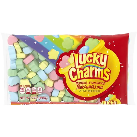 Jet-Puffed Lucky Charms™ Magically Delicious Marshmallows, frente del producto.