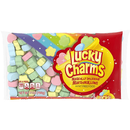 Jet-Puffed Lucky Charms™ Magically Delicious Marshmallows, frente del producto.